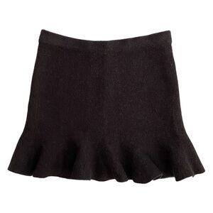 Zara Knitwear Fancy Collection Fall Winter Charcoal Gray Skirt Girl's Size 8-9